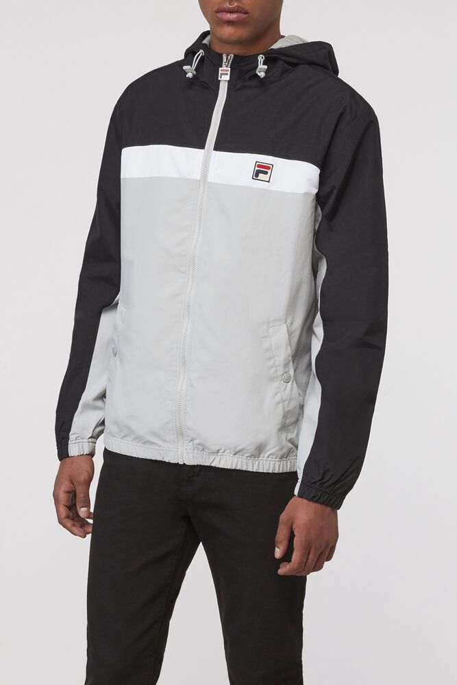 Fila Clipper Wind Jacket Black/White - Mens - 26983VJPN